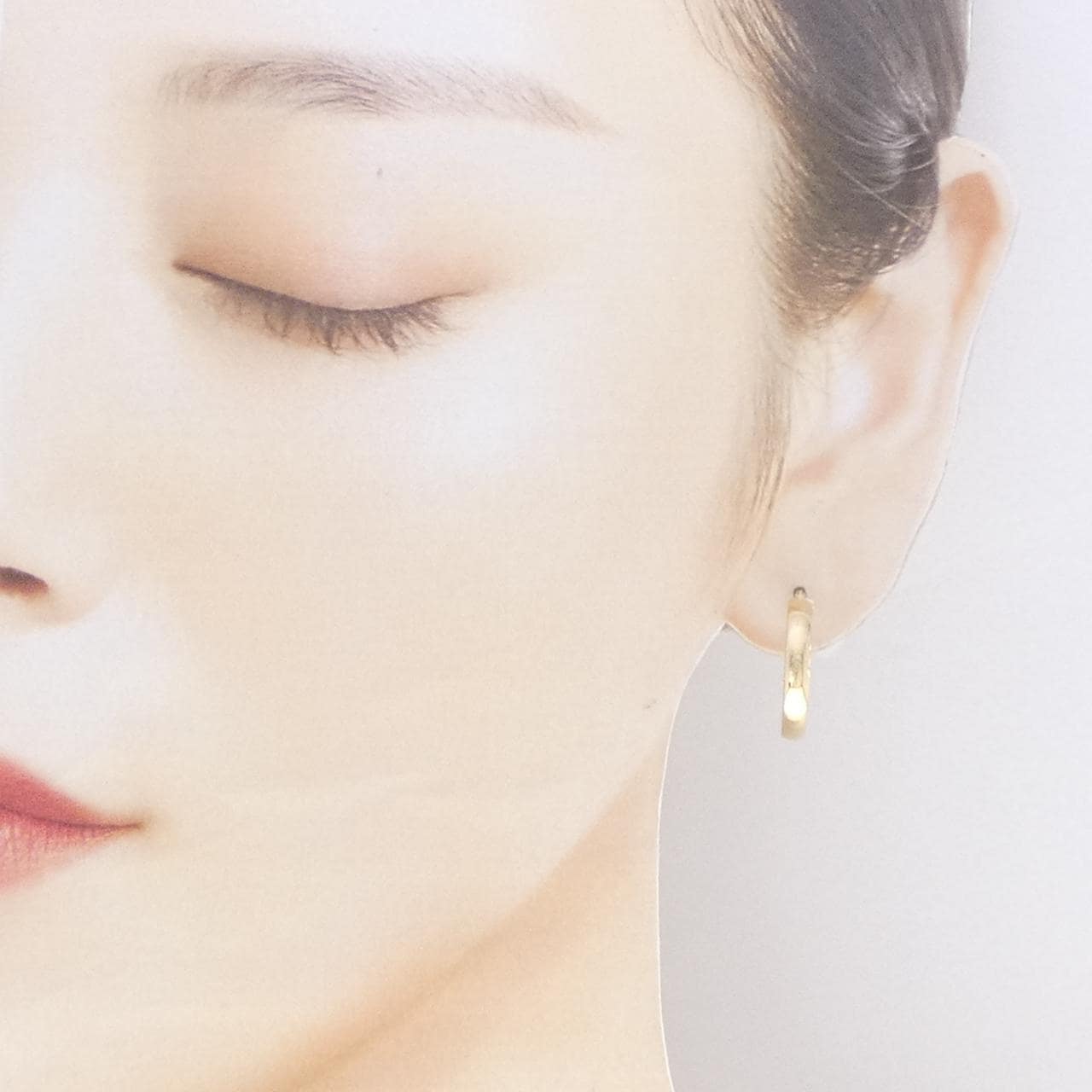 K18YG フープ ピアス