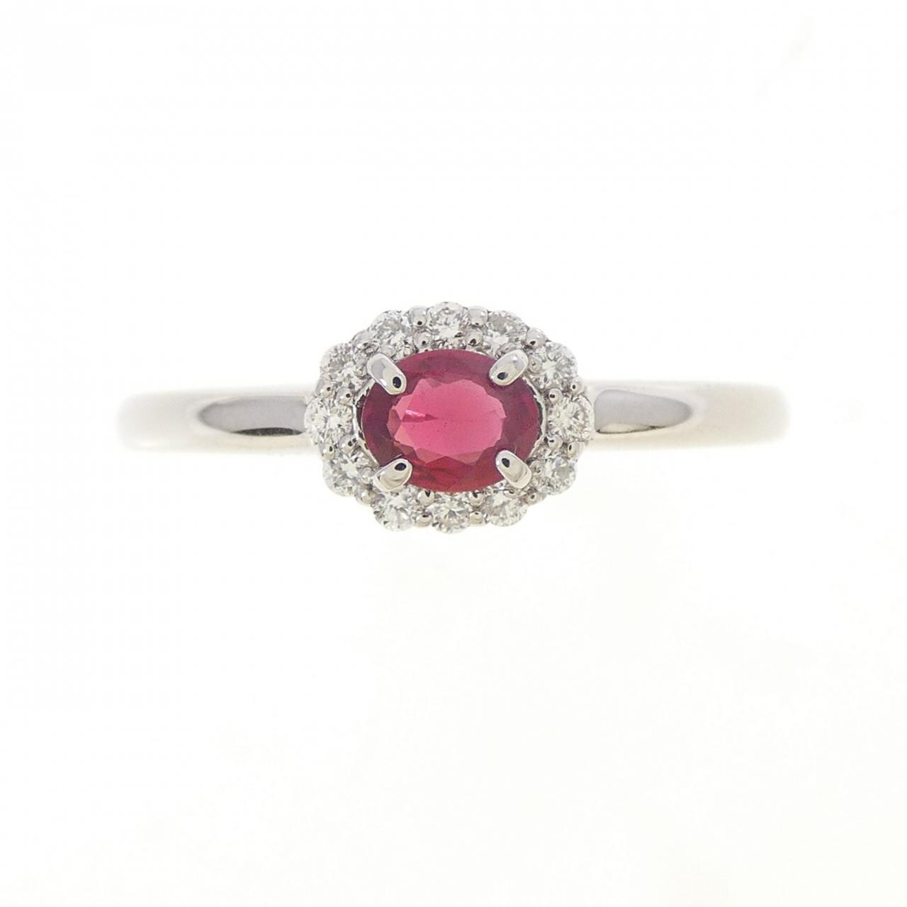 PT950 ルビー リング 0.22CT