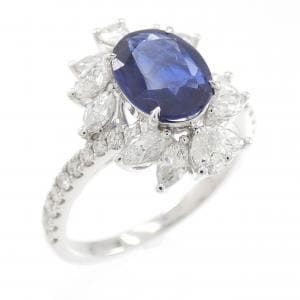 K18WG サファイヤ リング 1.18CT