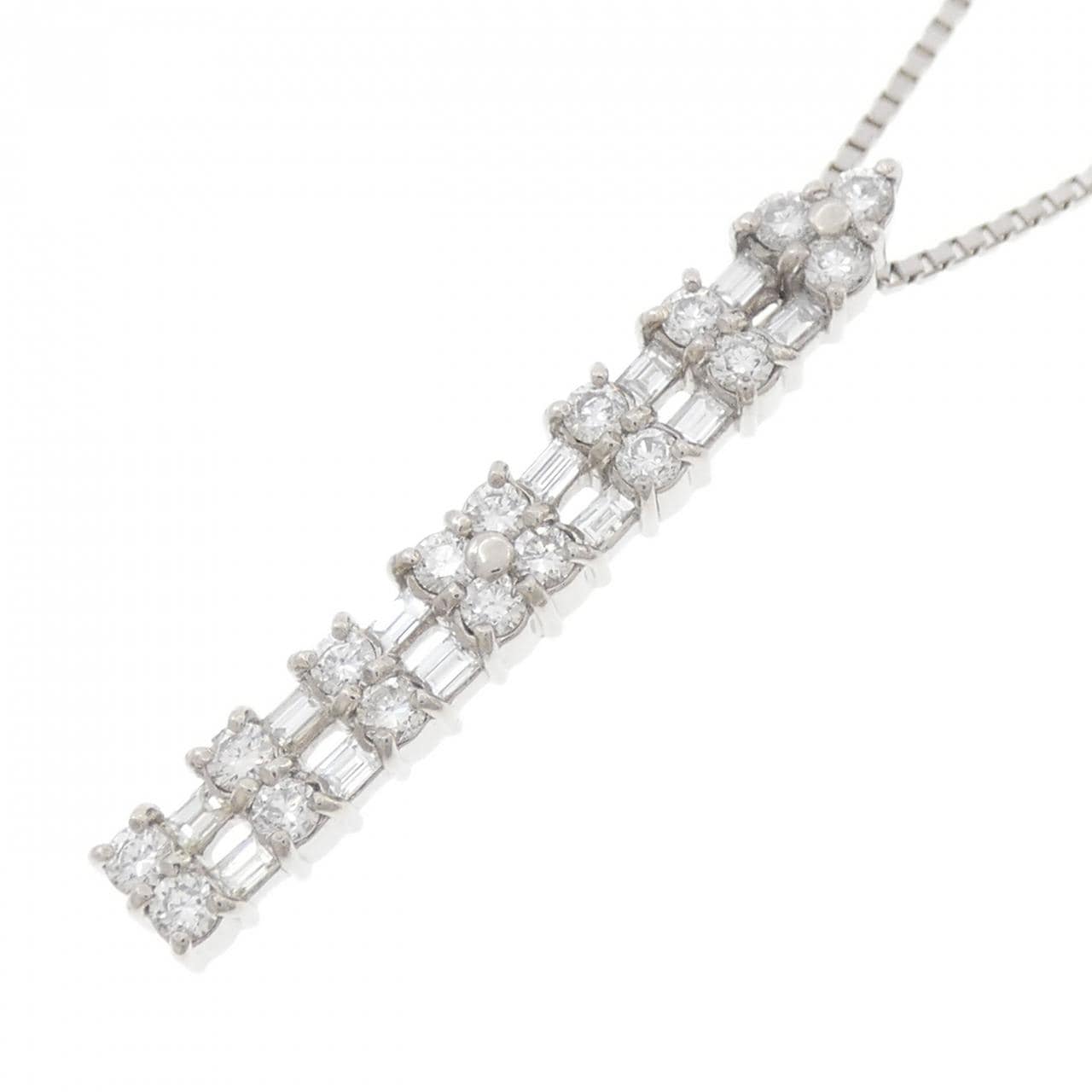 PT900/PT850 ダイヤモンド ネックレス 1.00CT