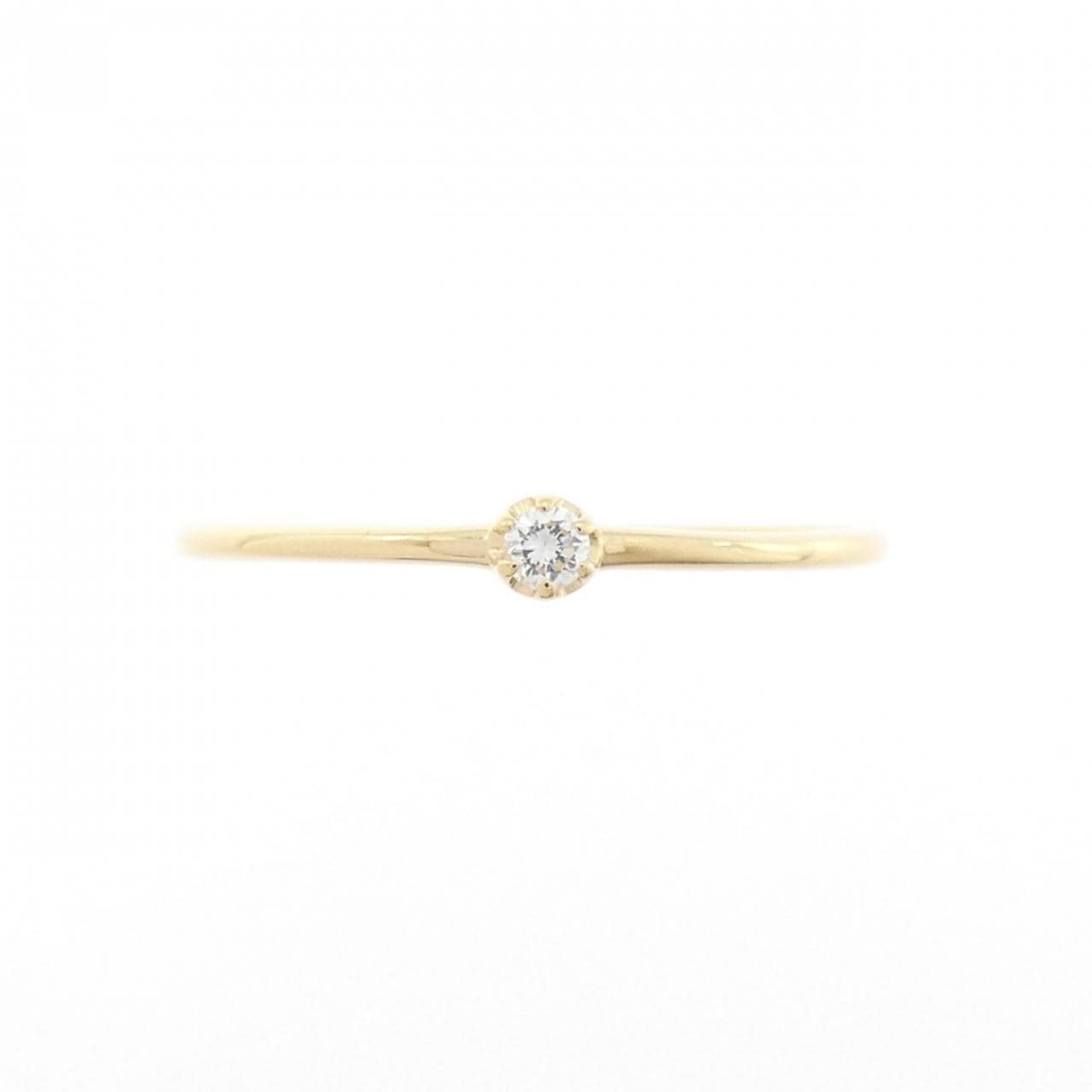 【リメイク】K18YG ソリティア ダイヤモンド リング 0.03CT