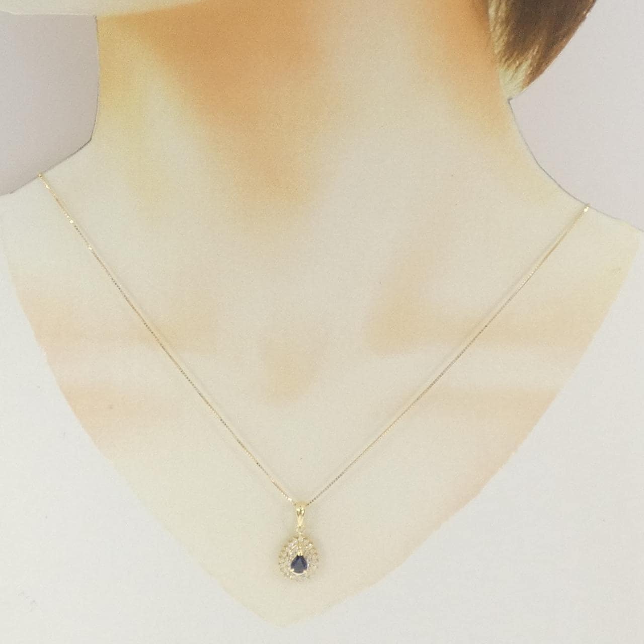 K18YG サファイヤ ネックレス 0.60CT