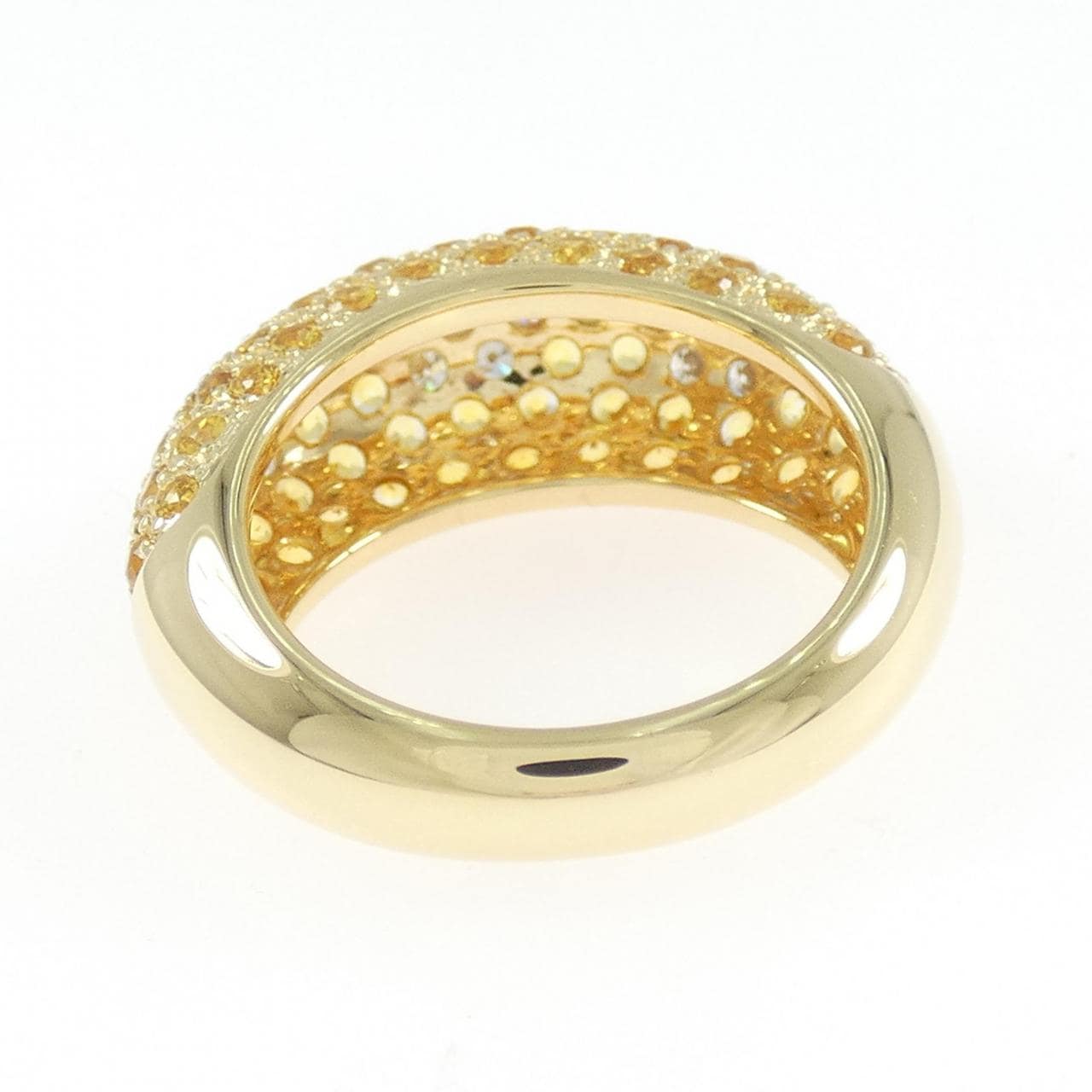 18YGYG/18KWG サファイヤ リング 2.09CT