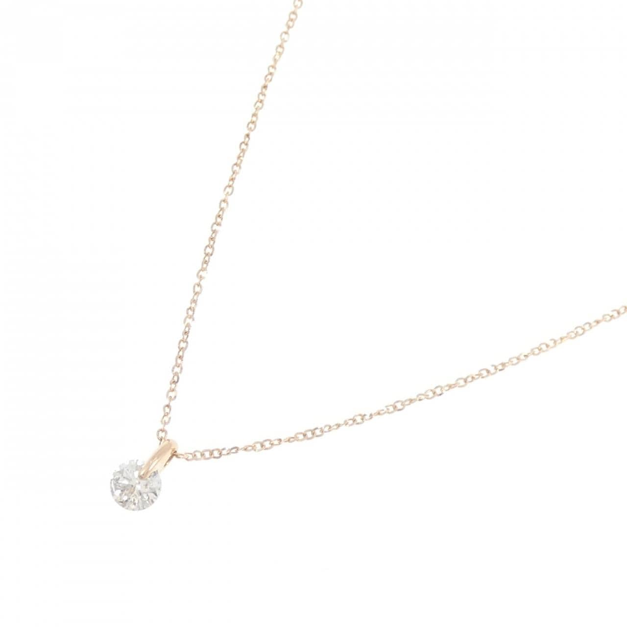 K18PG ソリティア ダイヤモンド ネックレス 0.323CT