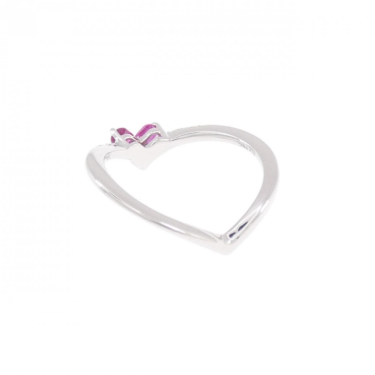 スタージュエリー ハート ルビー ピンキーリング 0.15CT