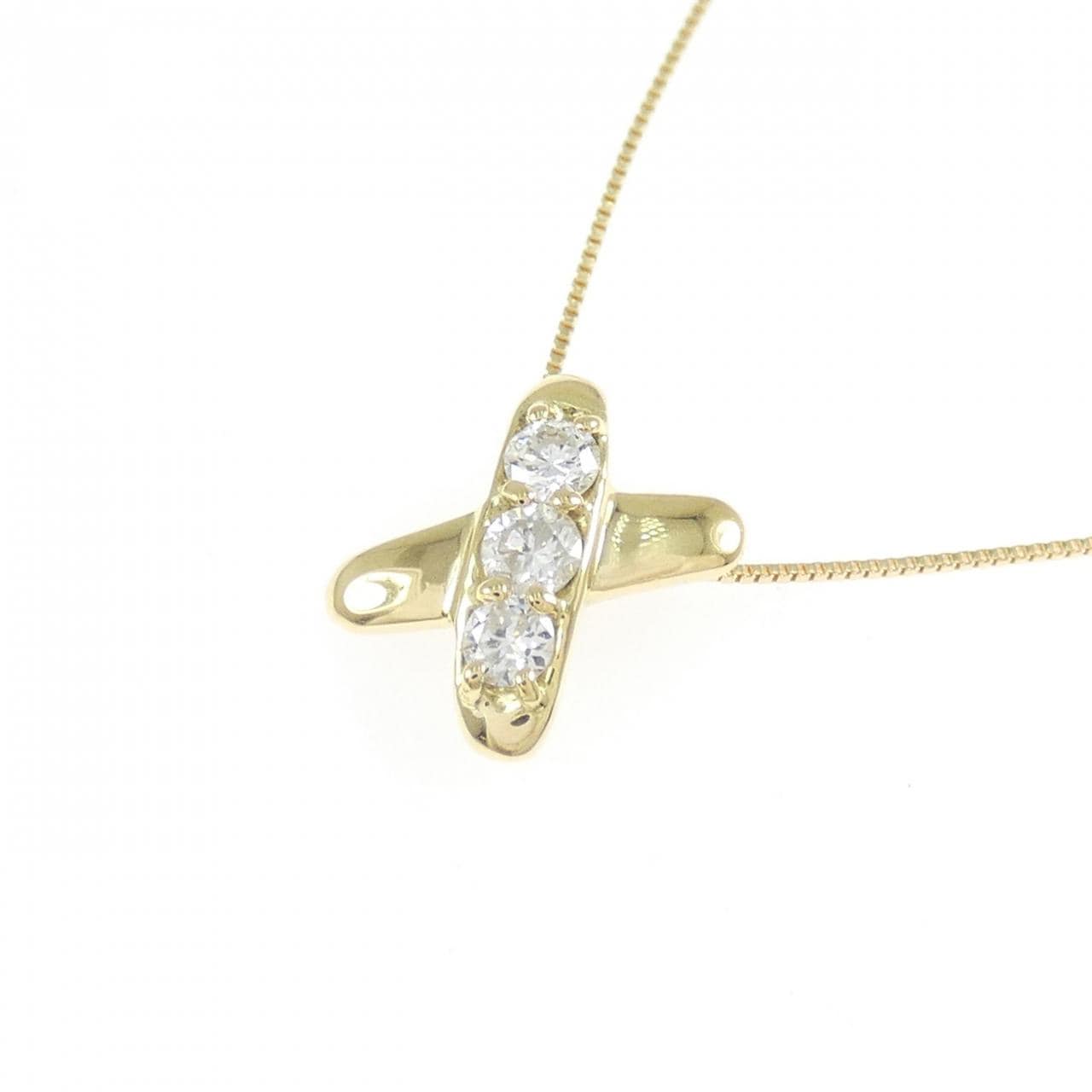 K18YG ダイヤモンド ネックレス 0.15CT