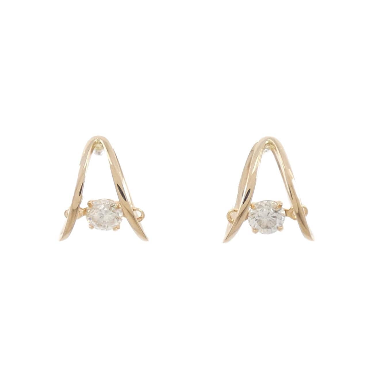 K18PG Diamond earrings 0.20CT