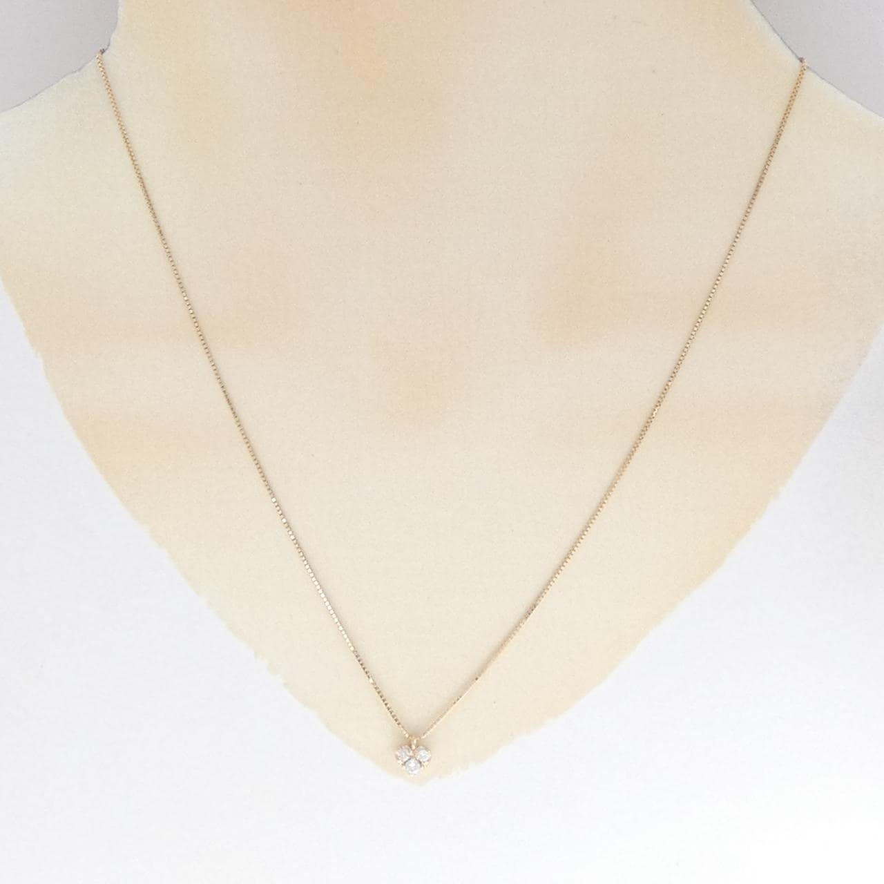 K18PG ハート ダイヤモンド ネックレス 0.13CT