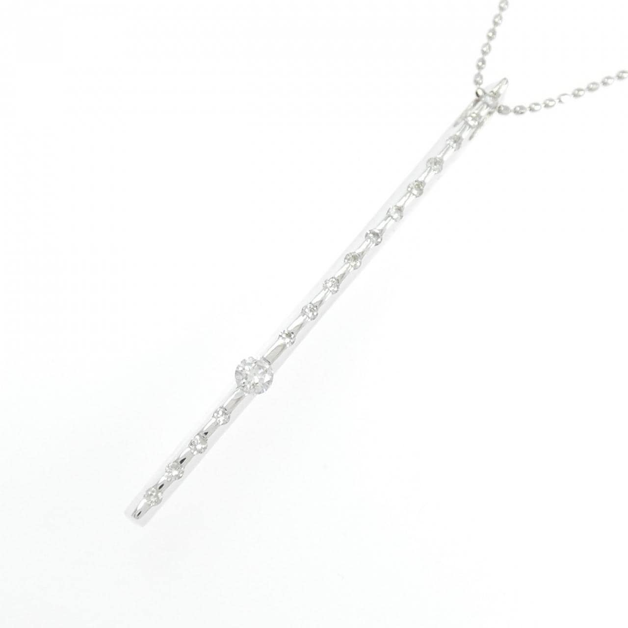 K18WG ダイヤモンド ネックレス 0.20CT