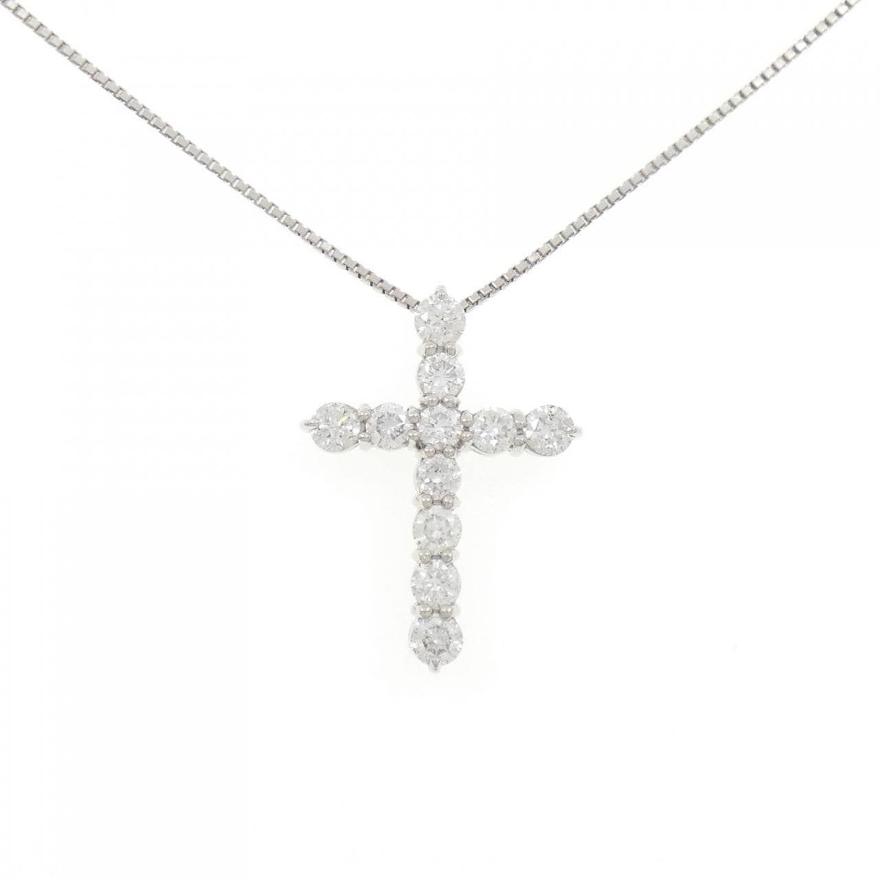 PT900/PT850 クロス ダイヤモンド ネックレス 3.00CT