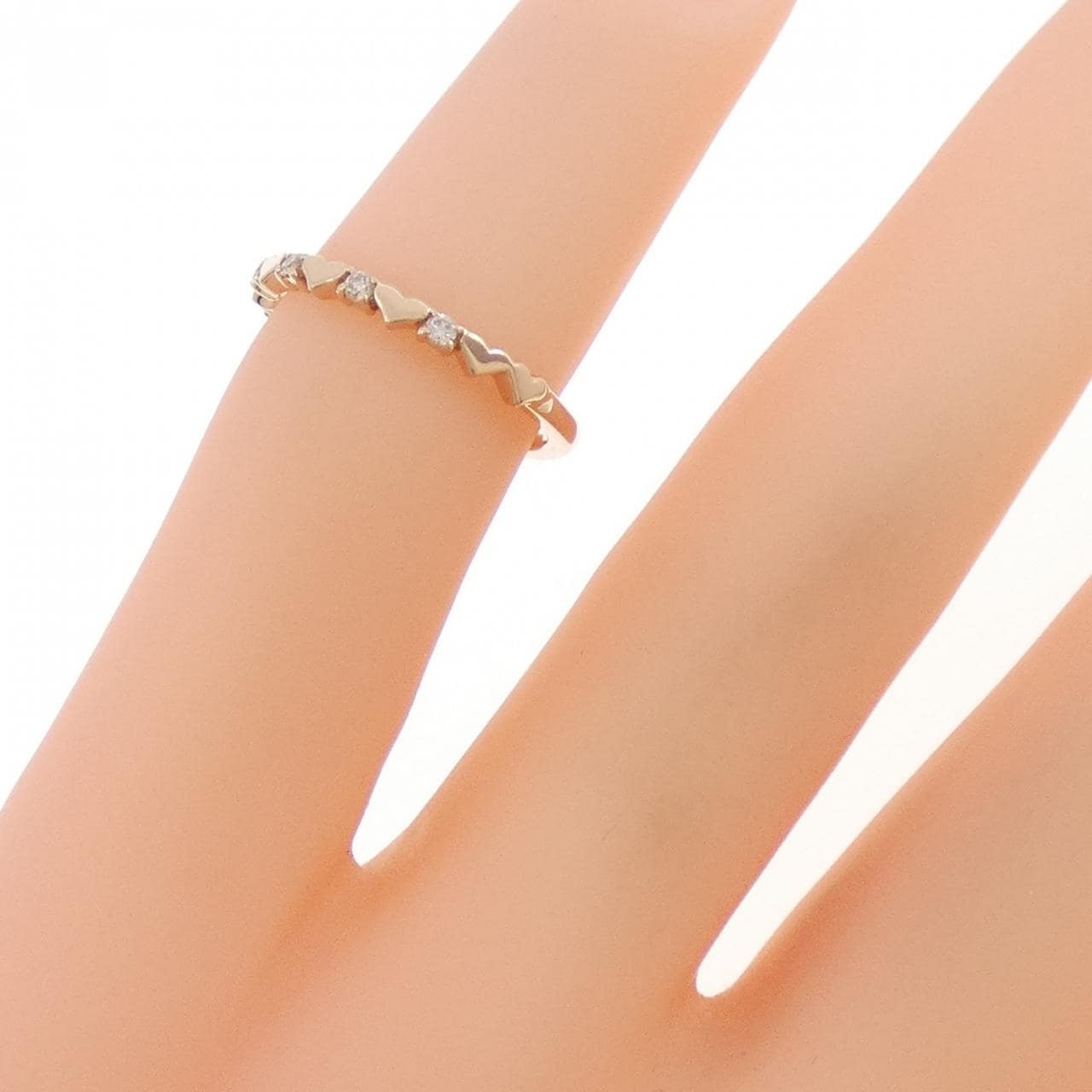 サマンサティアラ ハート ダイヤモンド ピンキー リング 0.05CT