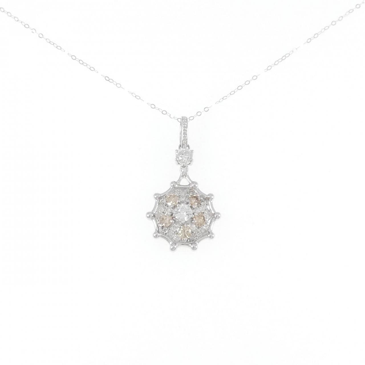 K18WG/750WG Diamond Necklace 1.20CT