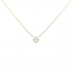 K18YG ソリティア ダイヤモンド ネックレス 0.10CT