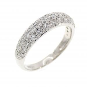 K18WG パヴェ ダイヤモンド リング 0.50CT