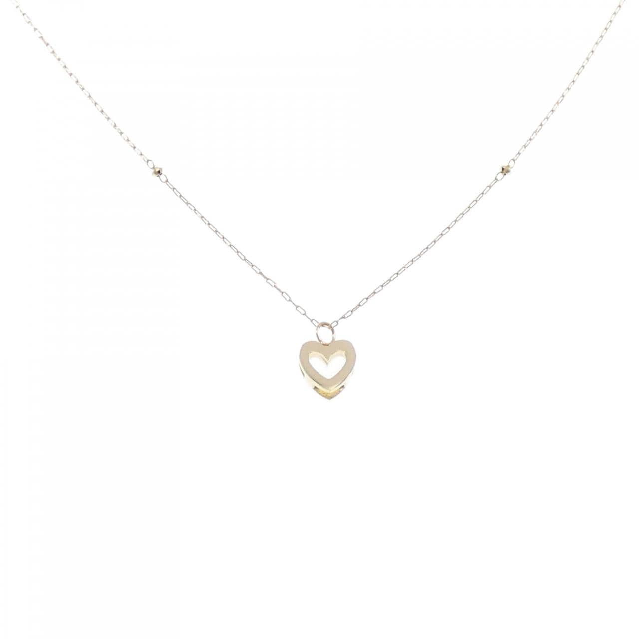 K18YG heart necklace