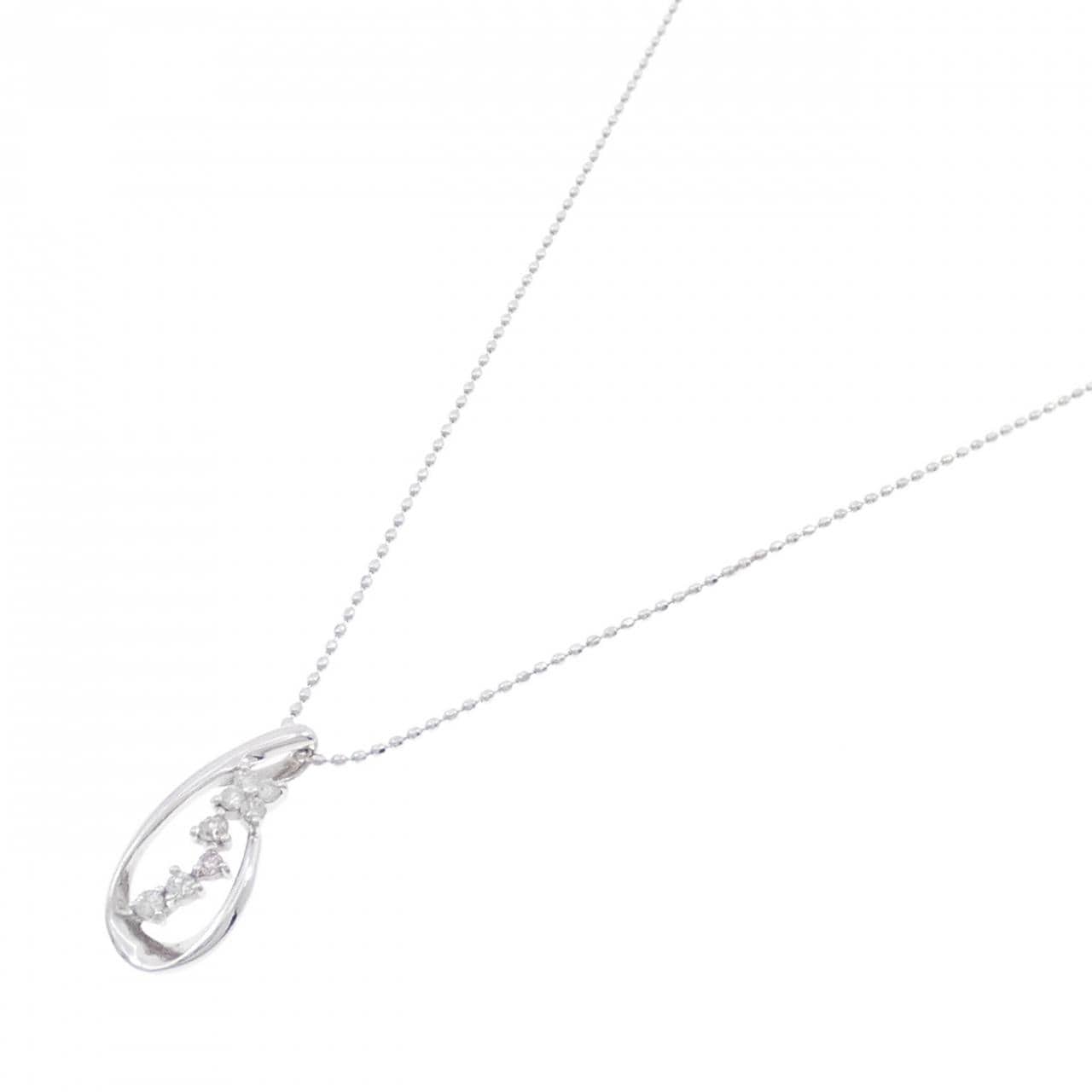 K14WG/K18WG ダイヤモンド ネックレス 0.12CT