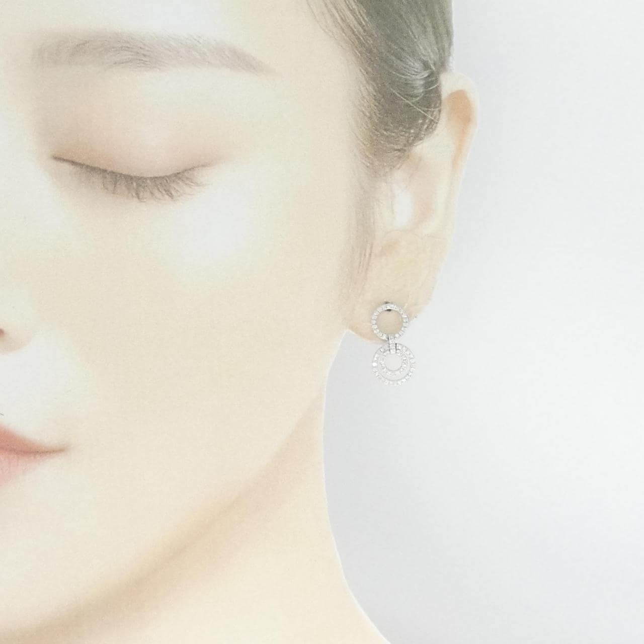 K18WG ダイヤモンド ピアス 0.62CT
