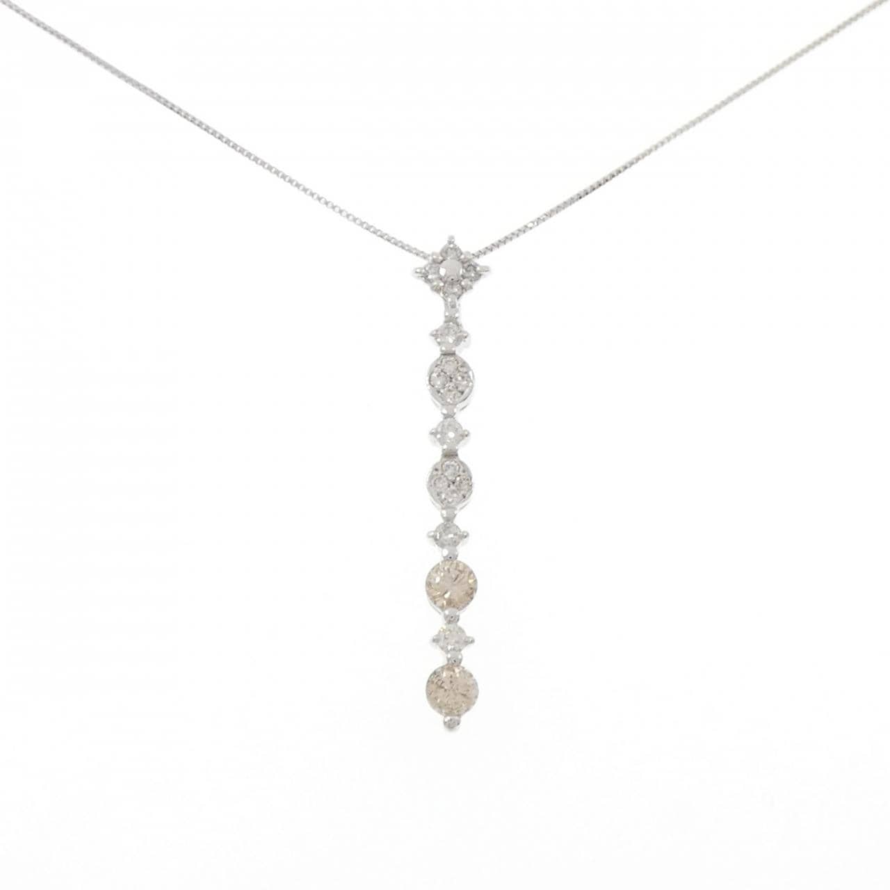 K18WG ダイヤモンド ネックレス 0.78CT