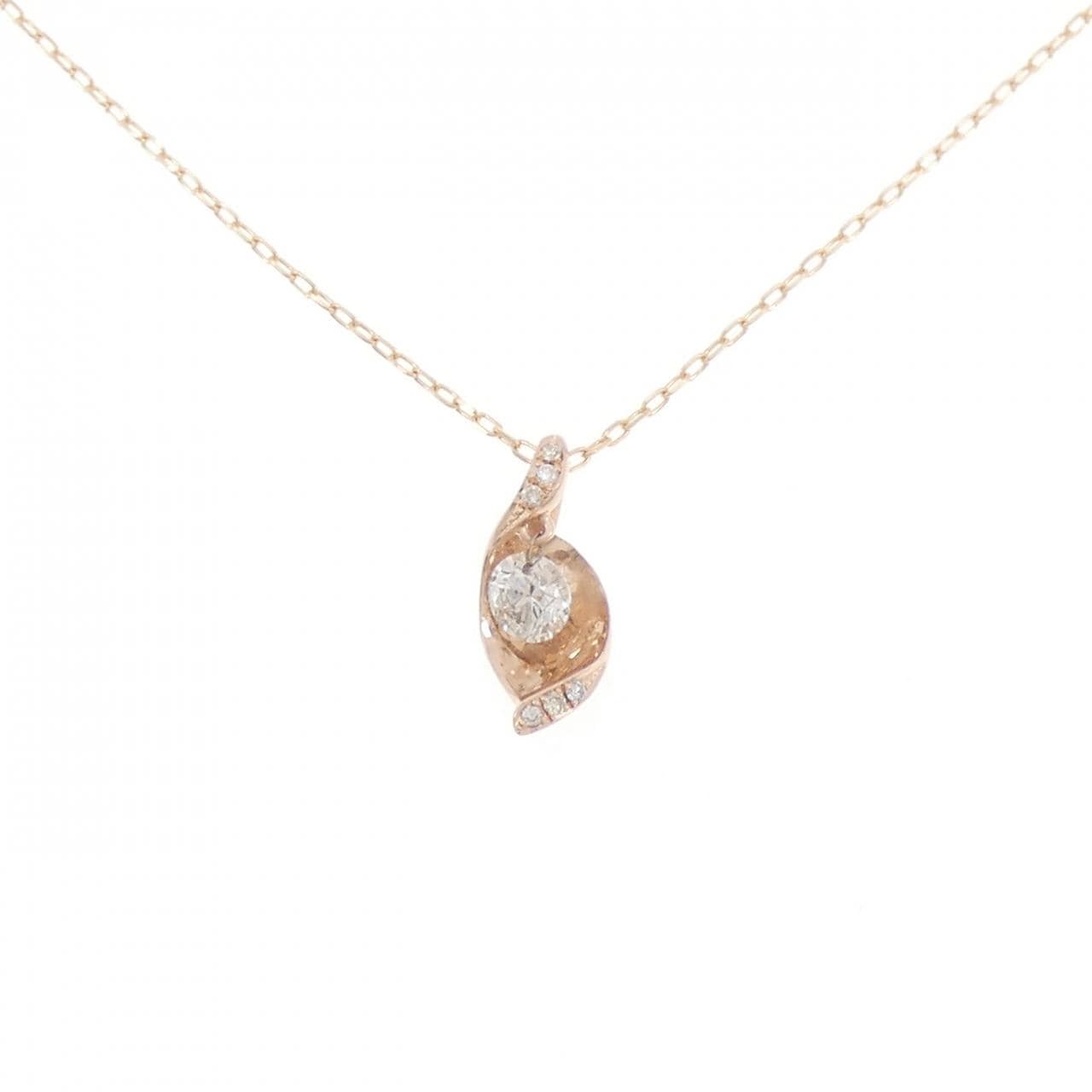 K18PG ダイヤモンド ネックレス 0.33CT
