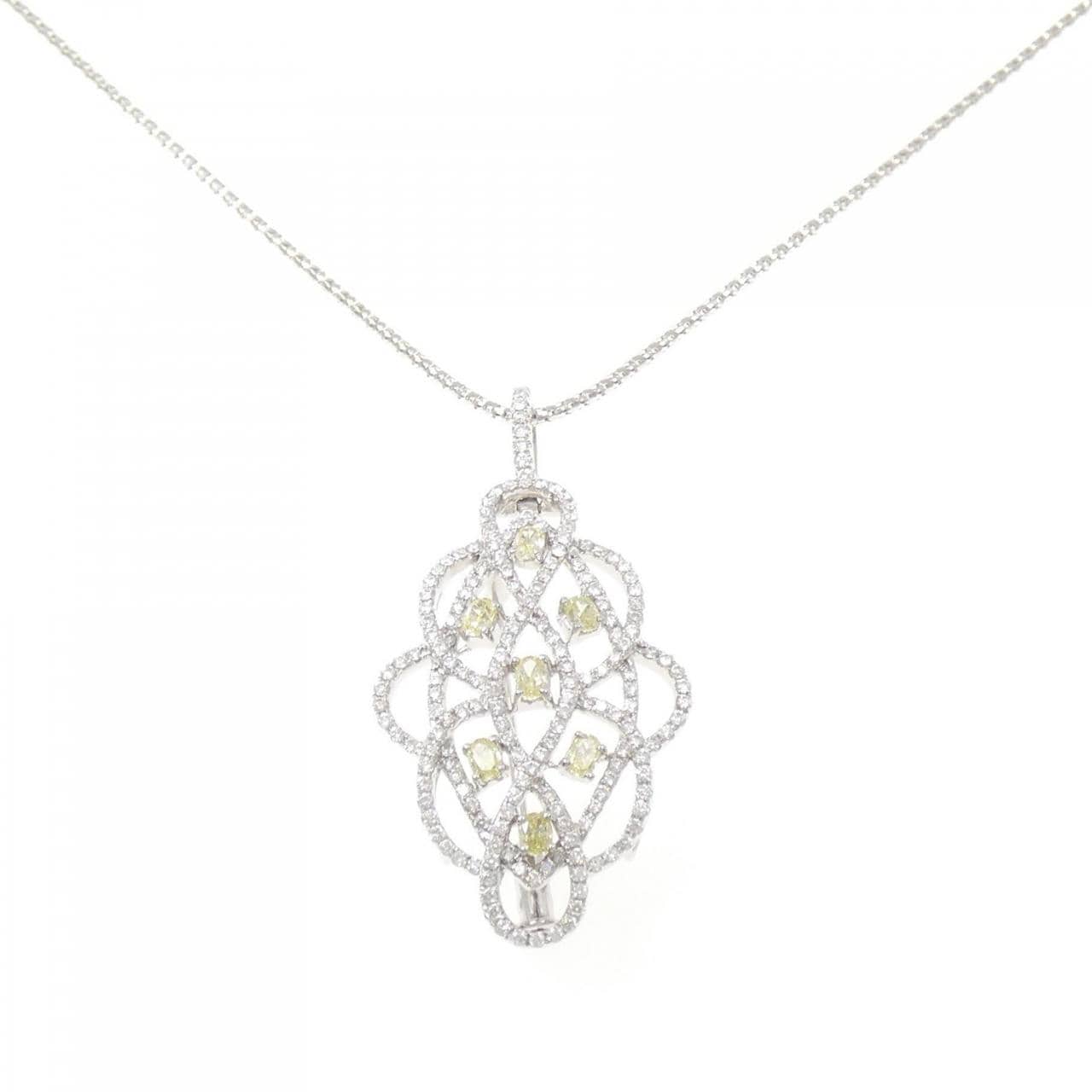 K18WG ダイヤモンド ネックレス 0.602CT