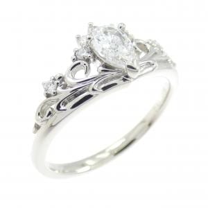 ジーエスティービー ダイヤモンド リング 0.32CT D VVS1 ペアシェイプ