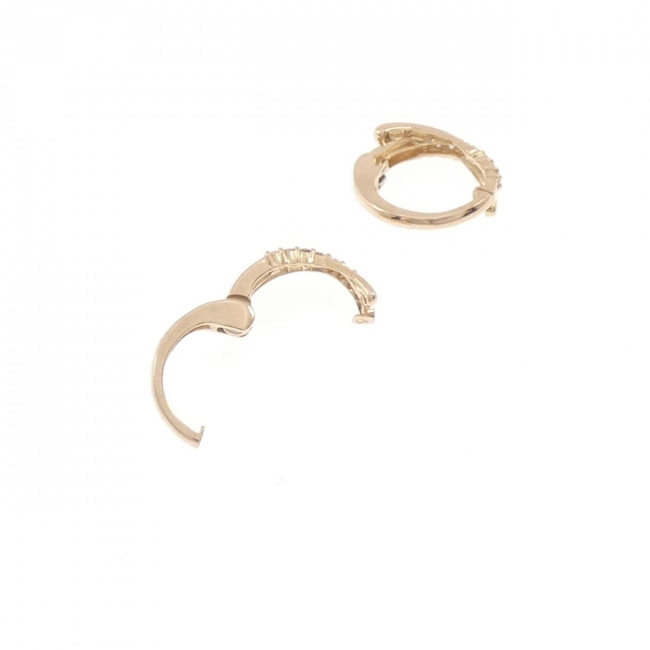 K18PG ダイヤモンド イヤリング 0.08CT