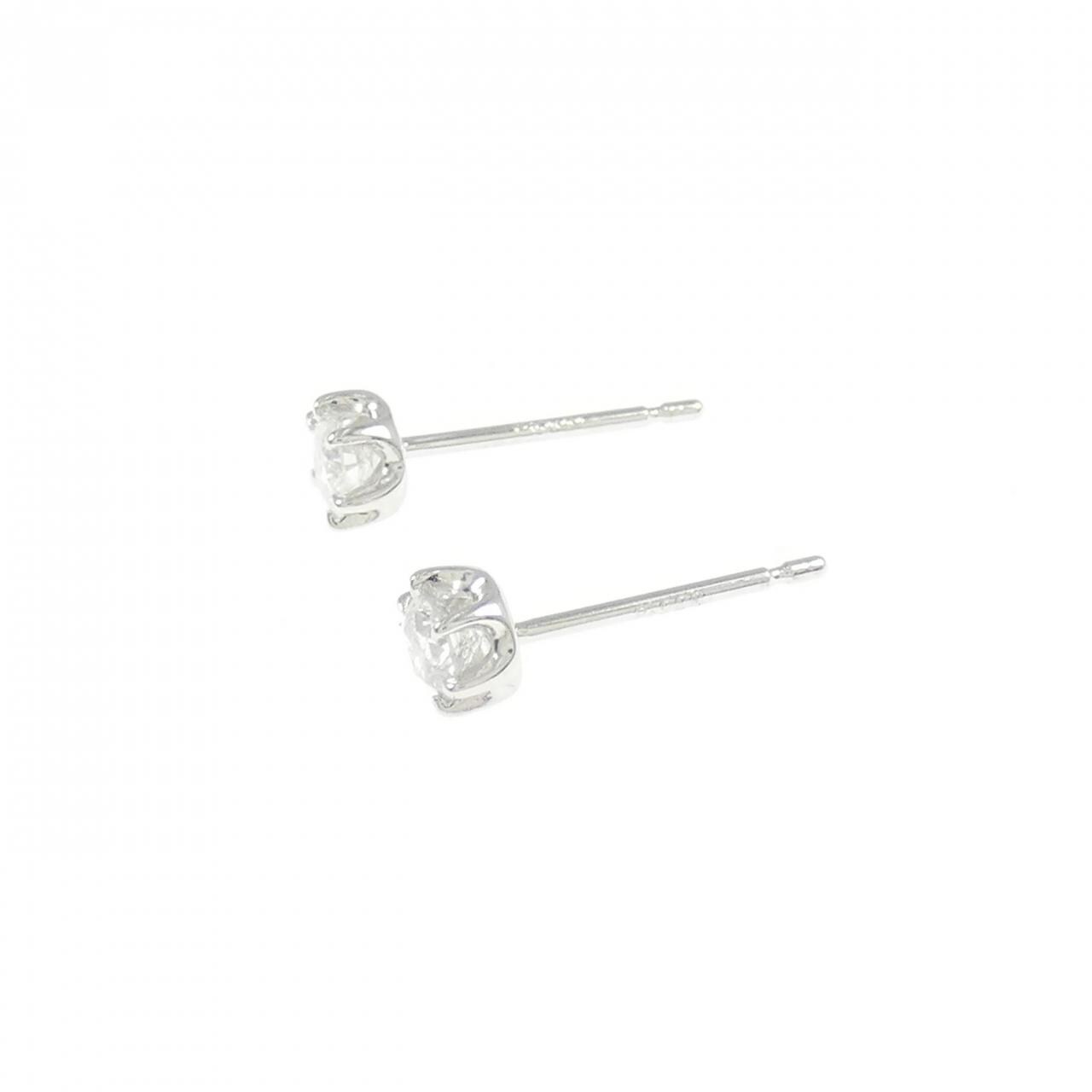 PT900 ソリティア ダイヤモンド ピアス 0.25CT