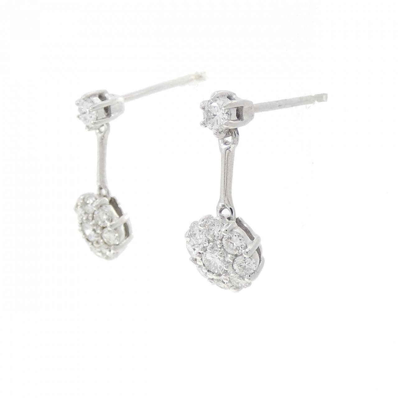 K18WG ダイヤモンド ピアス 0.50CT