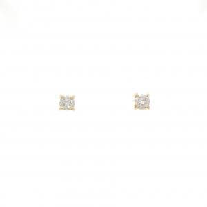 K18YG ソリティア ダイヤモンド ピアス