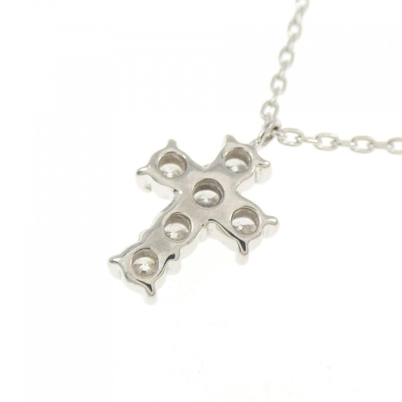 ヴァンドーム クロス ダイヤモンド ネックレス 0.18CT