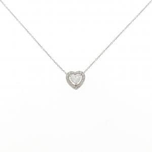 PT900/PT850 ハート ダイヤモンド ネックレス 0.40CT