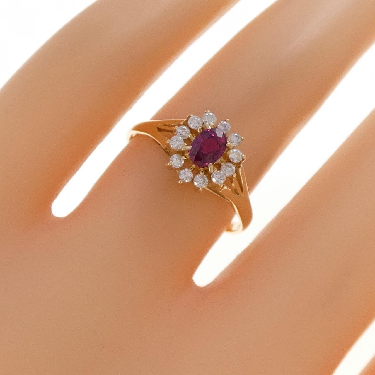 K18YG Ruby Ring 0.36CT