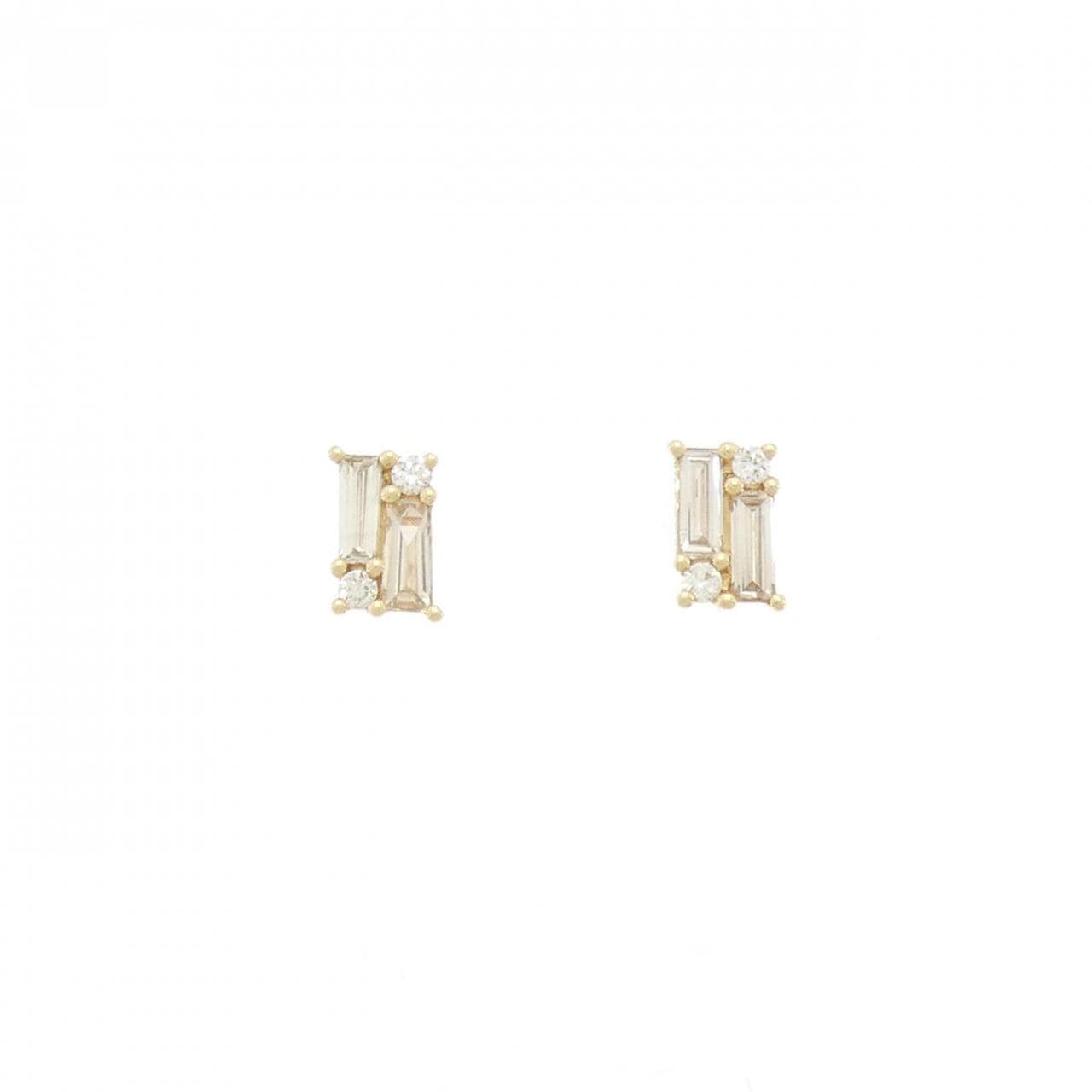 [BRAND NEW] K18YG Diamond earrings 0.50CT