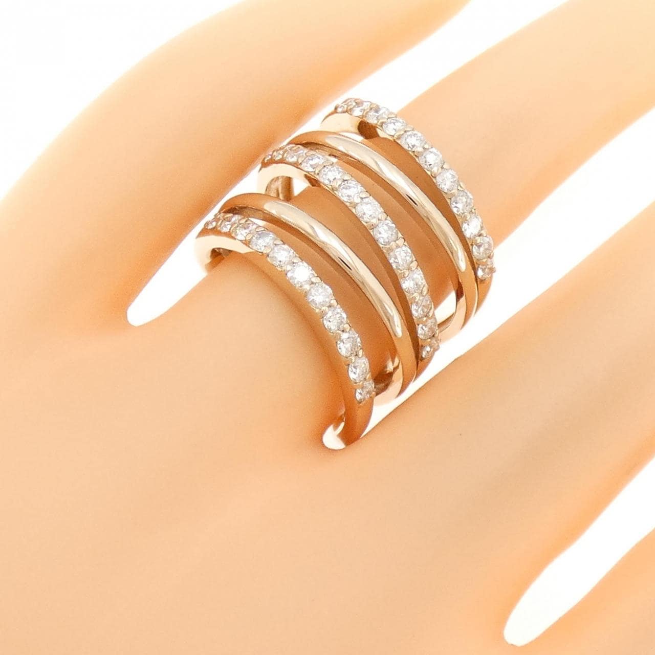 K18PG ダイヤモンド リング 1.00CT