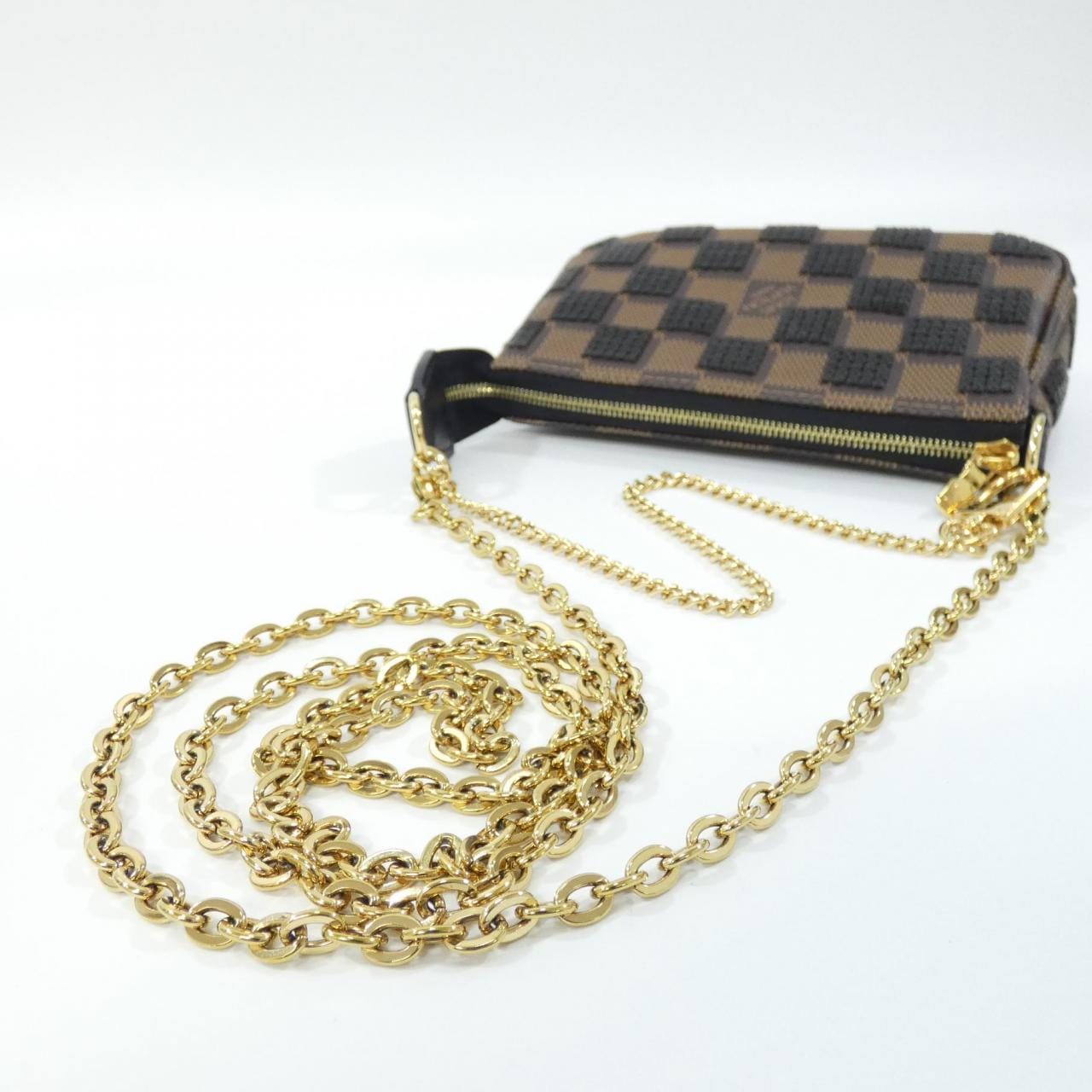 ルイヴィトン ダミエ パイエット ミニ ポシェット アクセソワール N63176 アクセサリーポーチ