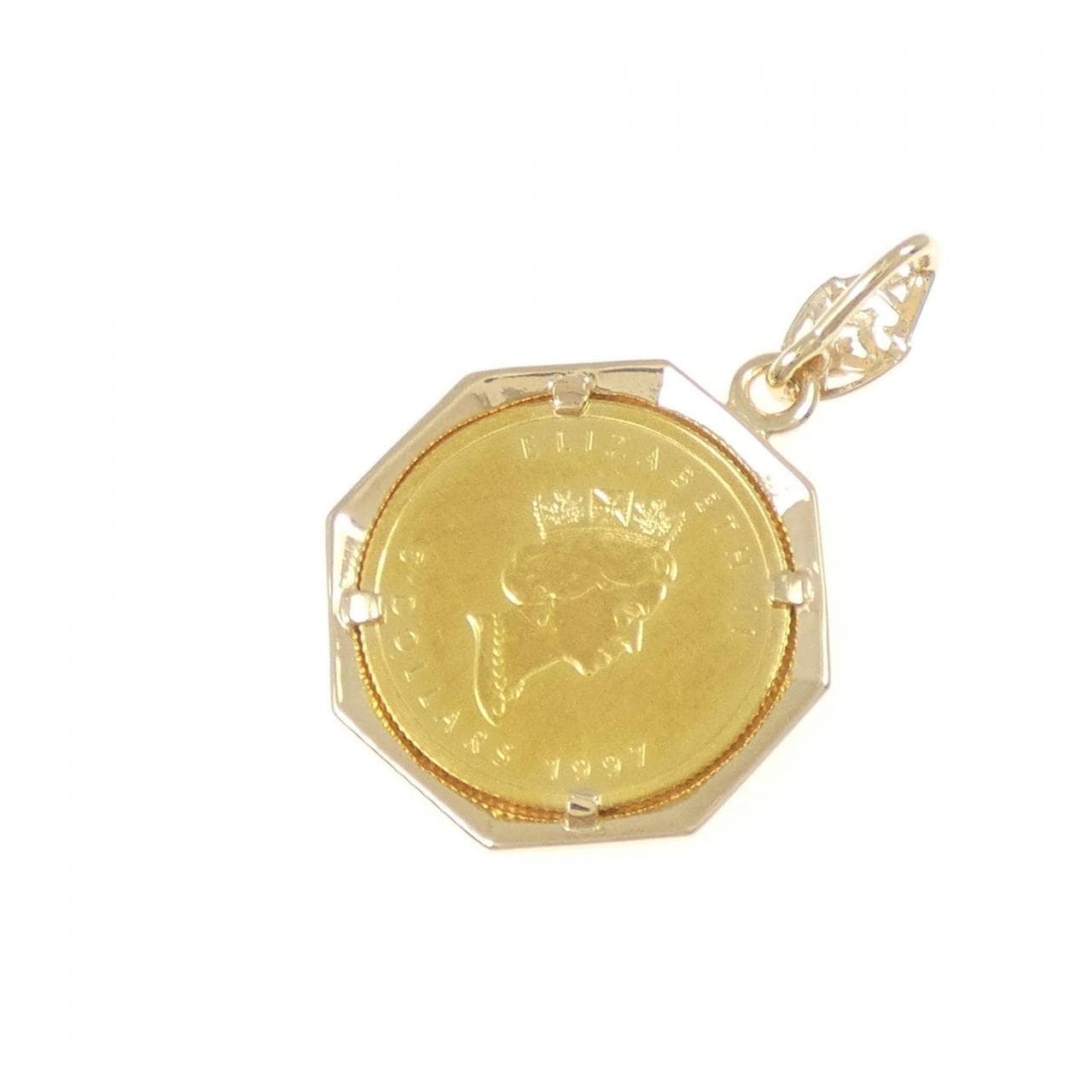 18KYG(枠) コイン ペンダント