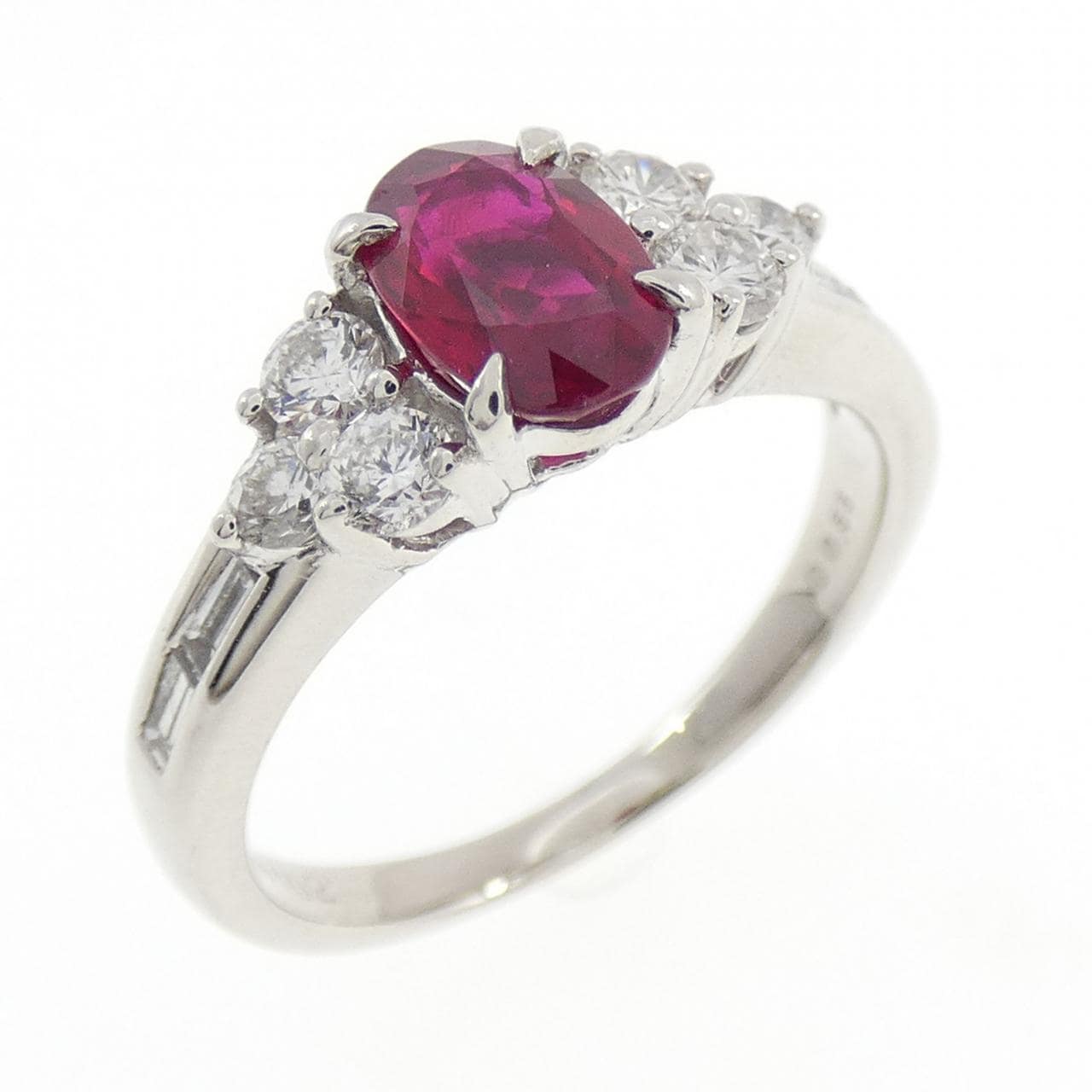 PT900 ピジョンブラッド ルビー リング 1.02CT ビルマ産