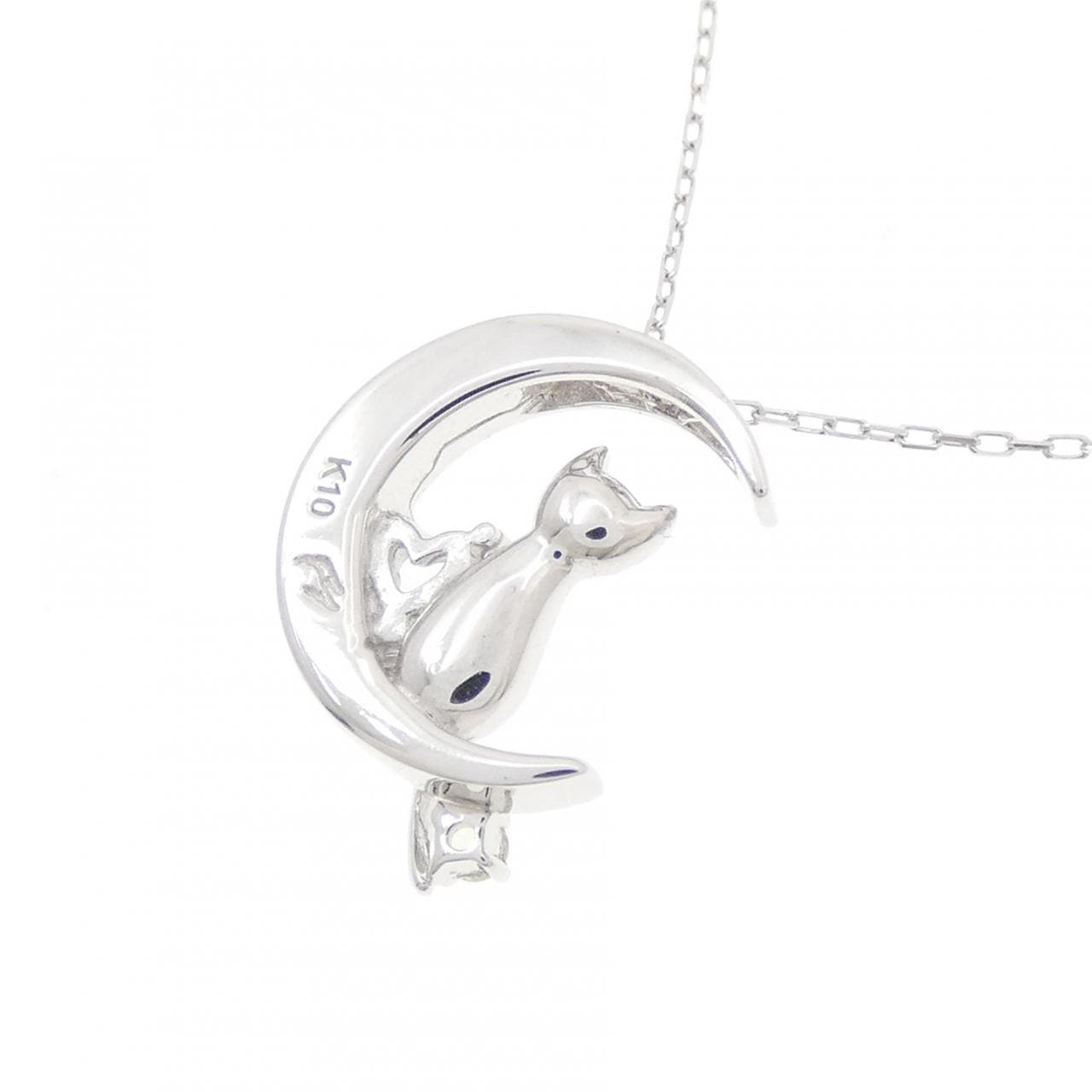 K10WG カラーストーン ネックレス