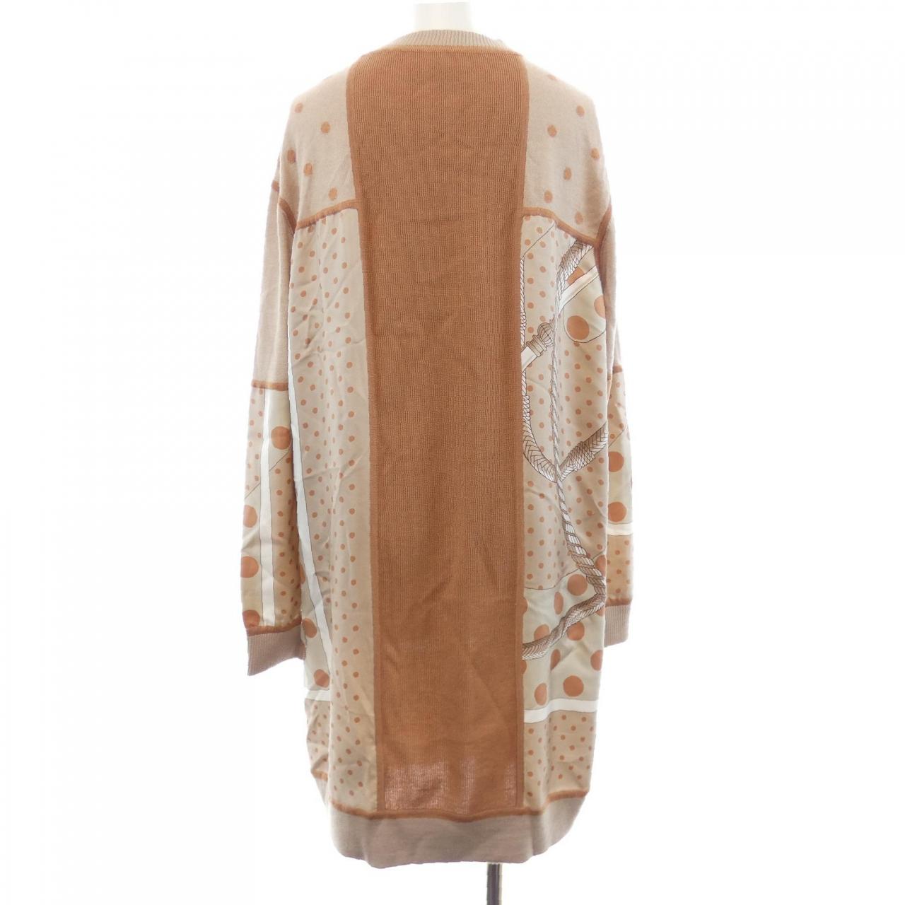 エルメス HERMES CLIL-CLAC A POIS *17-7754 ツイルレーヌ ワンピース