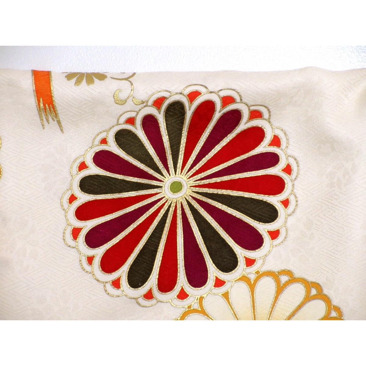 振袖　友禅金彩加工　刺繍入りボカシ染