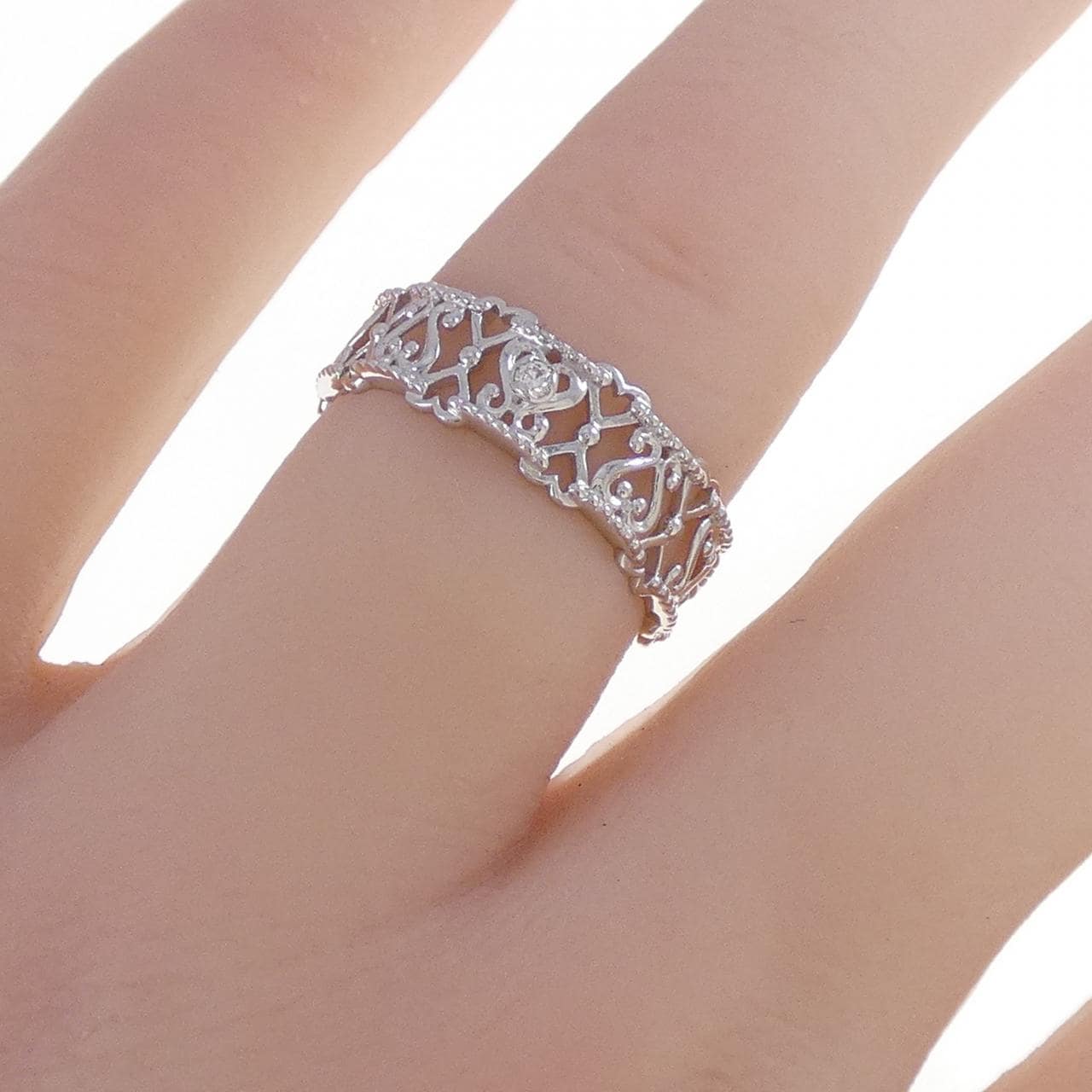 スタージュエリー ハート ダイヤモンド リング 0.01CT
