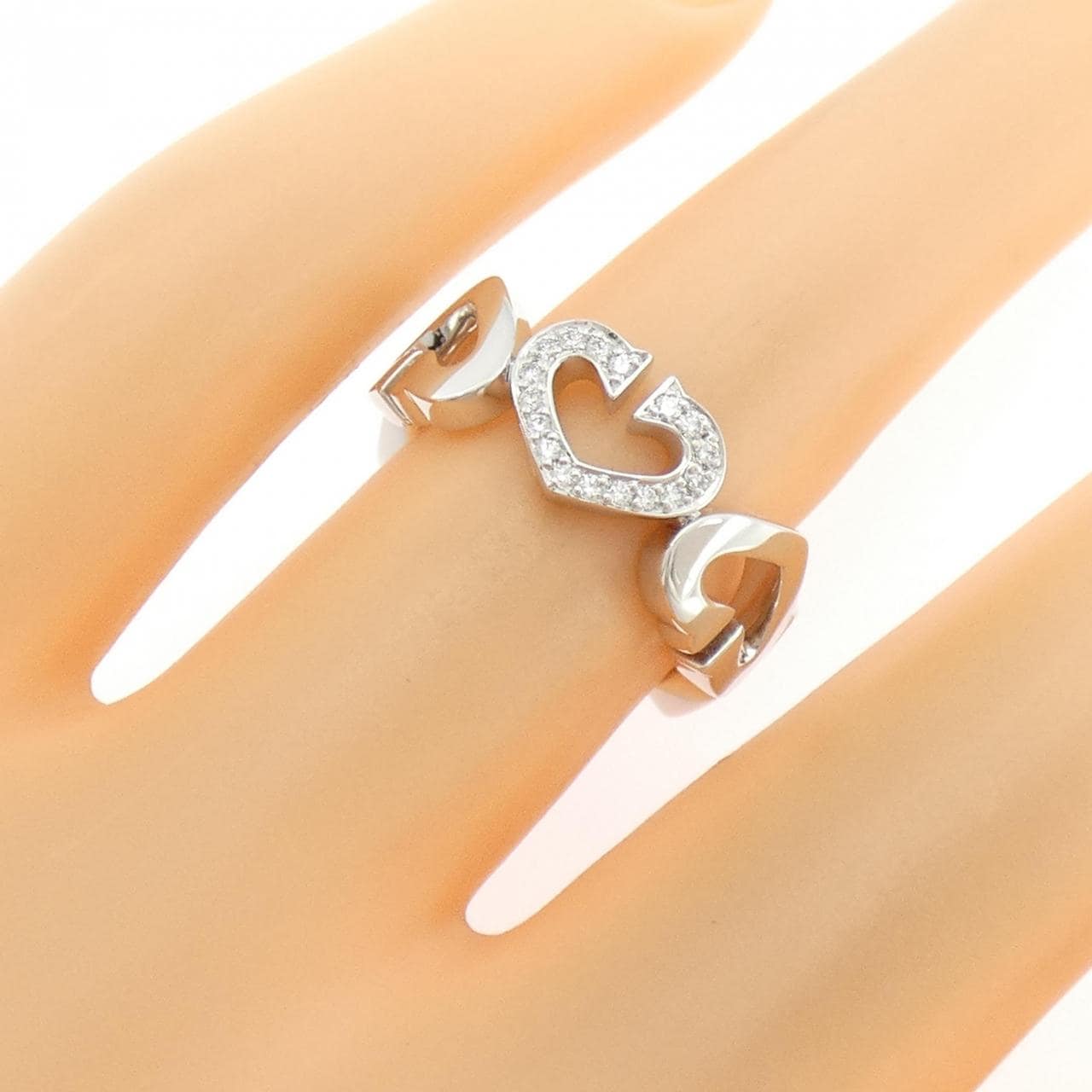 カルティエ Cハート 1P リング