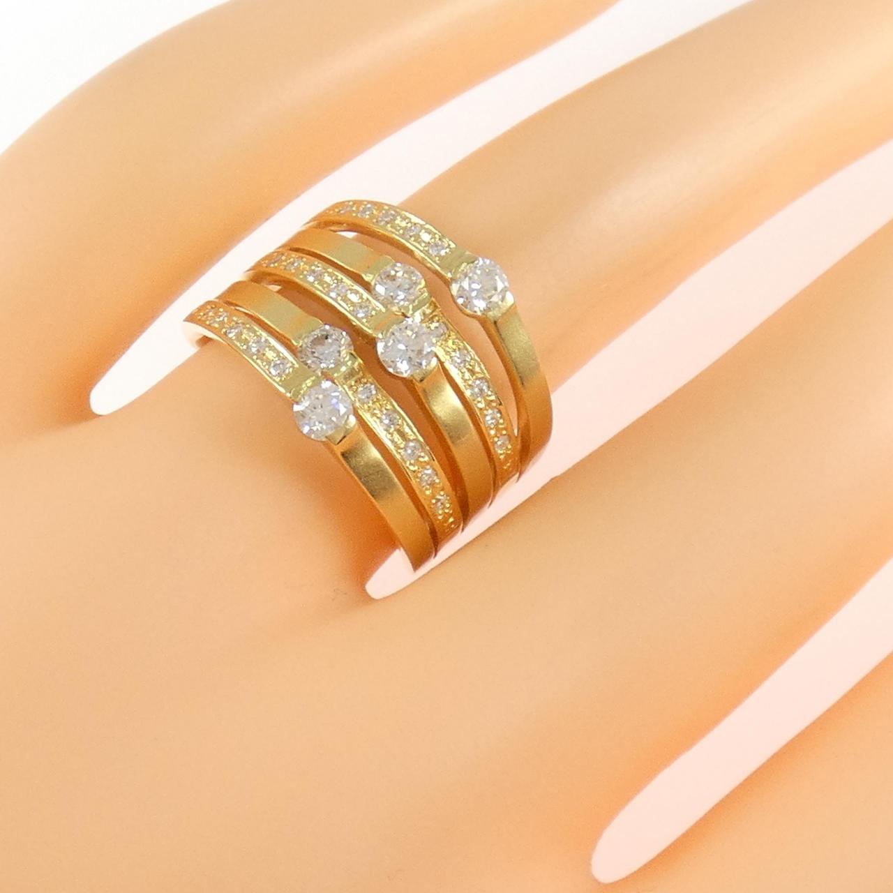 K18YG ダイヤモンド リング 0.72CT