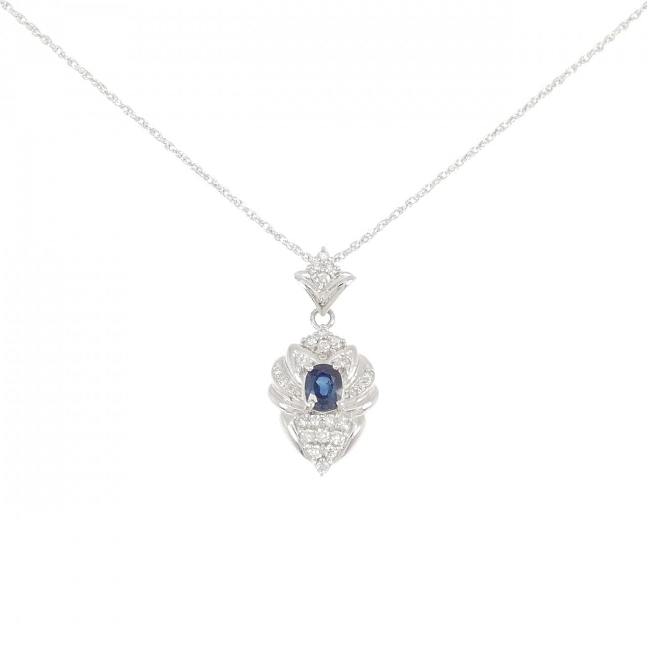 PT サファイヤ ネックレス 0.72CT