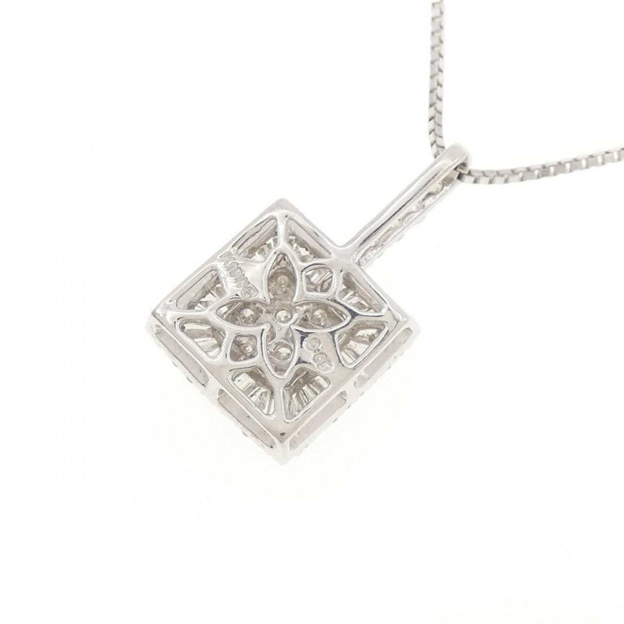 K18WG ダイヤモンド ネックレス 0.65CT