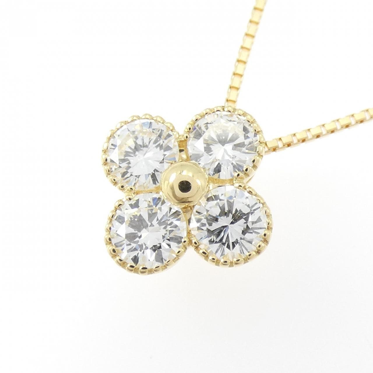 【新品】K18YG ダイヤモンド ネックレス 1.035CT E SI2 Good