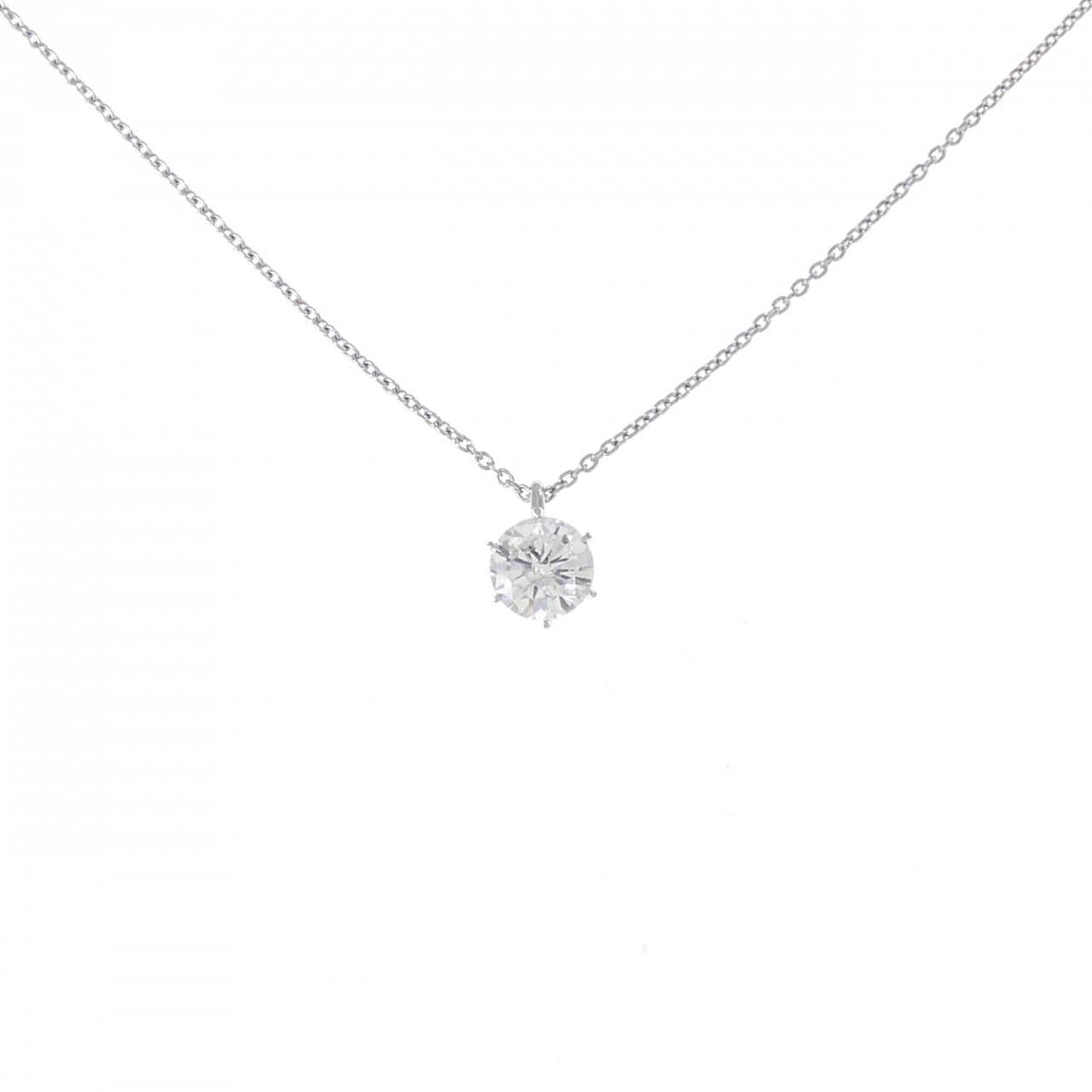 【リメイク】PT900/PT850 ソリティア ダイヤモンド ネックレス 0.539CT G I1 Good