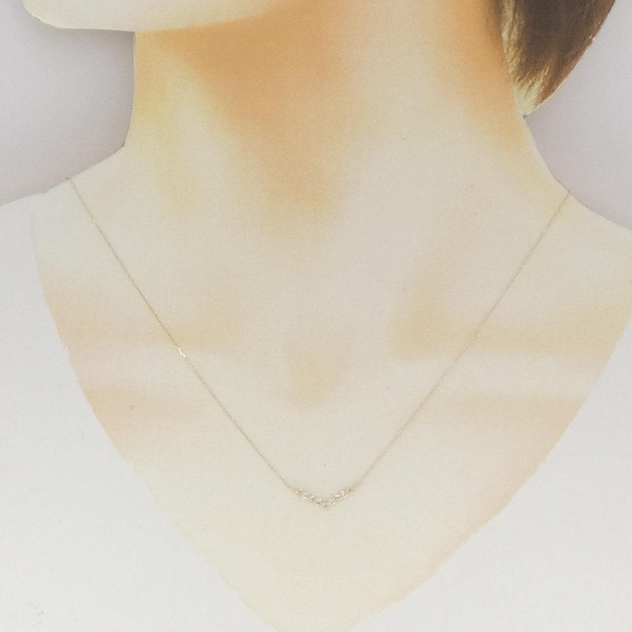 K18YG ダイヤモンド ネックレス 0.15CT