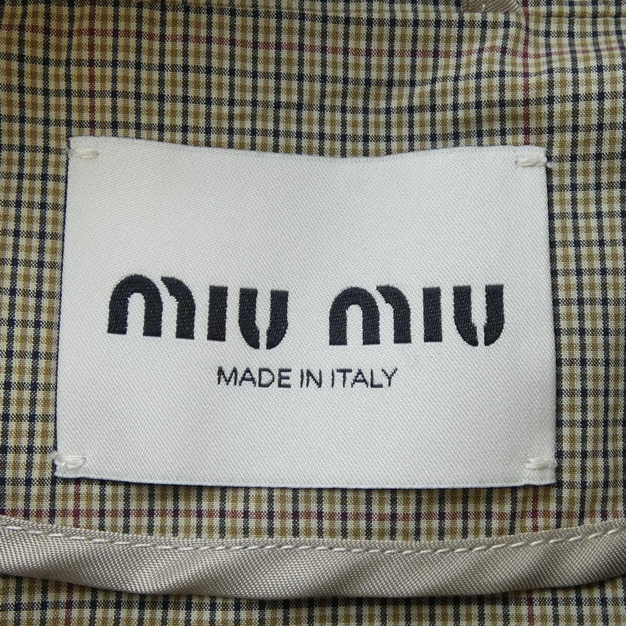 ミュウミュウ MIU MIU TECHNICAL CHECK ML1046 SOOO 16M0 ブルゾン