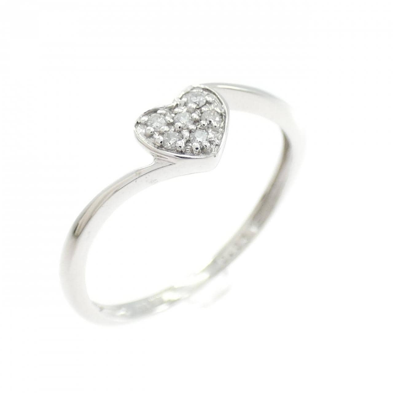 10KWG ハート ダイヤモンド リング 0.03CT